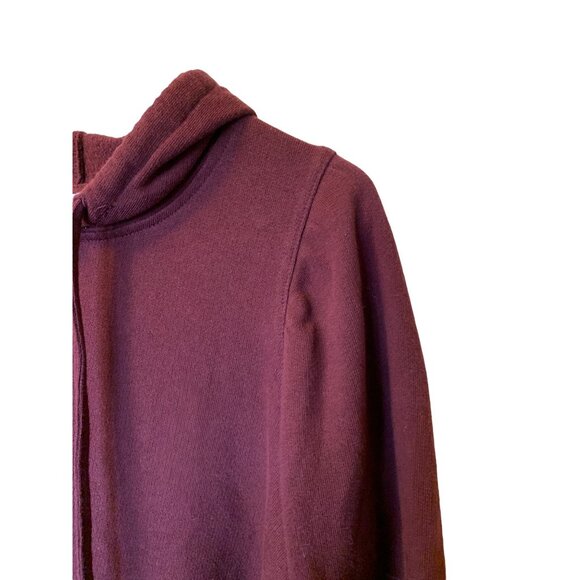 👗 2/$30 👗 Maroon Nine West Hoodie with Ballooned Shoulders Short sz Large - Picture 4 of 6